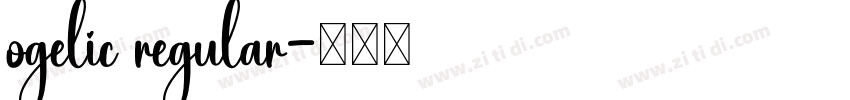 ogelic regular字体转换